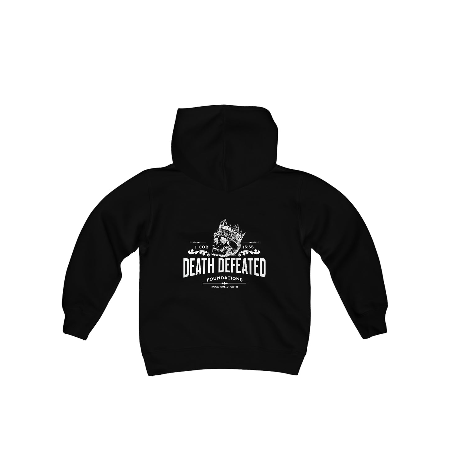 Death Defeated Youth Heavy Blend Hooded Sweatshirt